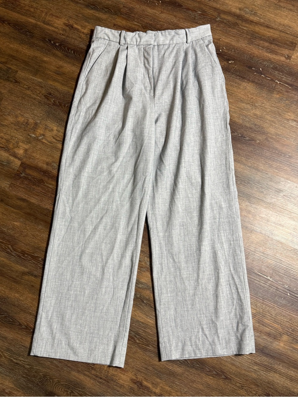 Abercrombie & Fitch | Tailored Wide Leg High Rise Pants | Gray | Size 12